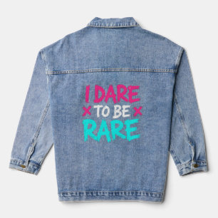 I Dare to Be Rare Motivational & Empowerment Quote Denim Jacket