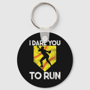 I Dare You To Run Softll Catcher Game Day Vibes So Key Ring