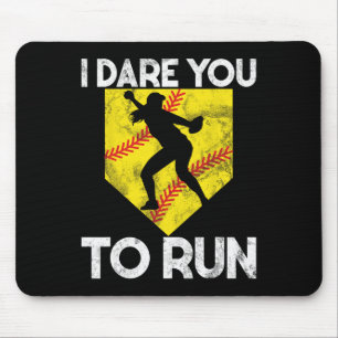 I Dare You To Run Softll Catcher Game Day Vibes So Mouse Mat