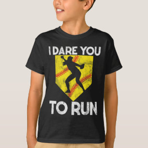 I Dare You To Run Softll Catcher Game Day Vibes So T-Shirt