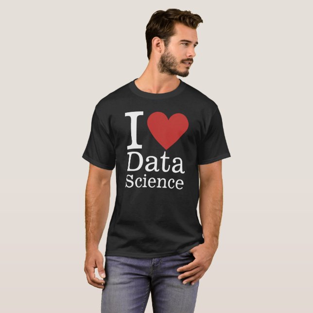 I ❤️ Data Science for Employees CUSTOM Men's T-Shirt (Front Full)
