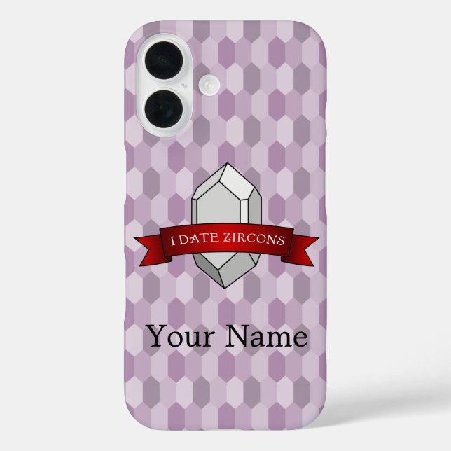 I Date Zircons Banner Case-Mate iPhone Case (Back)