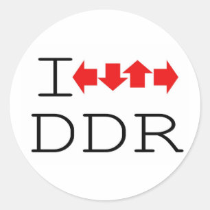 I DDR CLASSIC ROUND STICKER