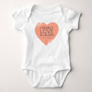 I Dearly Love A Laugh - Jane Austen Quote Baby Bodysuit