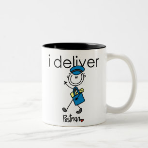 I Deliver Mail Carrier Two-Tone Coffee Mug