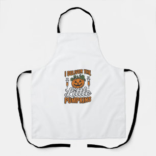 I Deliver The Little Pumpkins Halloween Nurse Shir Apron