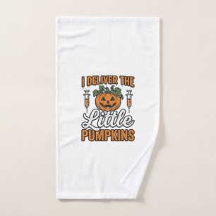 I Deliver The Little Pumpkins Halloween Nurse Shir Hand Towel
