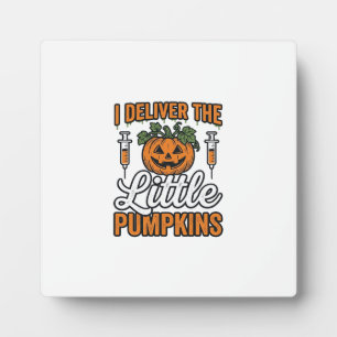 I Deliver The Little Pumpkins Halloween Nurse Shir Plaque