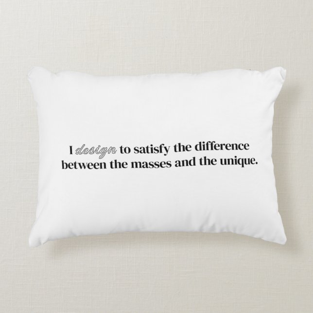 I Design Accent Pillow (Front)