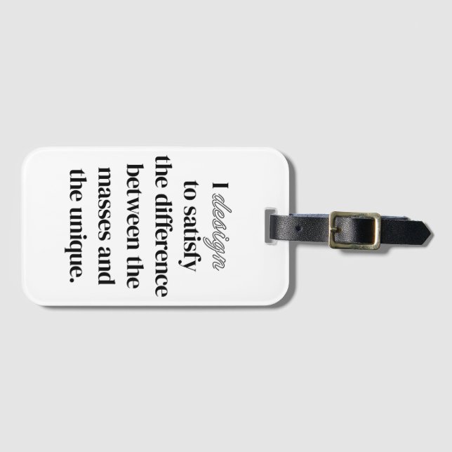 I Design Luggage Tag (Front Horizontal)
