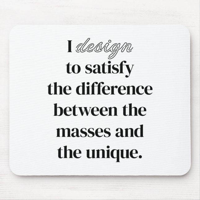 I Design Mouse Pad (Front)