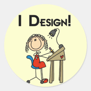 I Design Tshirts and Gifts Classic Round Sticker