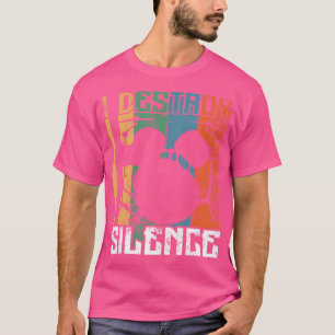 I Destroy Silence Drummers Gift Band Drum Player G T-Shirt