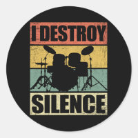 I Destroy Silence | Drums Drummer Gift