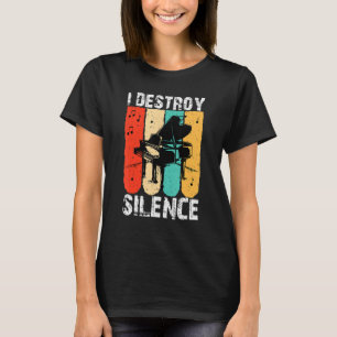 I Destroy Silence Piano Keyboard Player Keyboardis T-Shirt