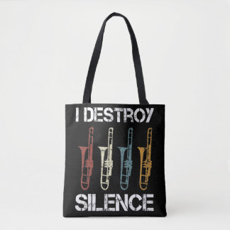 I Destroy The Peace, Trombone & Trombonist Tote Bag