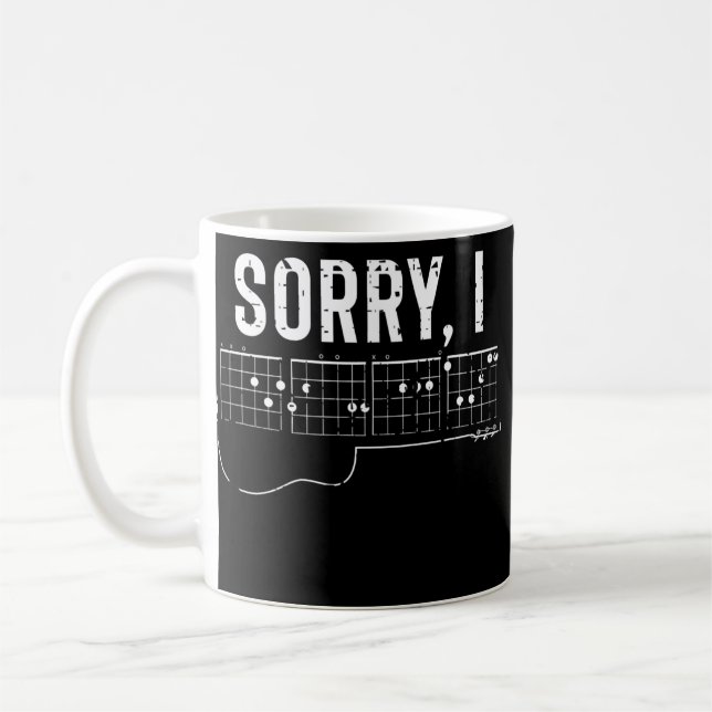I dgaf Hidden Message Guitar Chords for Lover Coffee Mug (Left)