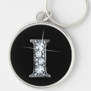 "I" Diamond Bling Keychain