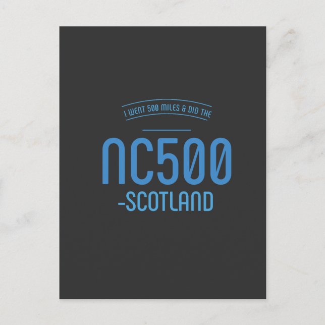 i did 500 nc500 miles T-Shirt Postcard (Front)