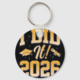 I Did It 2026 Graduate Cap Diploma Students Gradua Key Ring