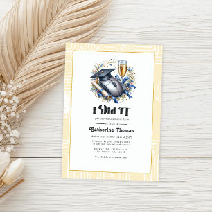 I Did IT Computer Science Graduation Party Photo Invitation