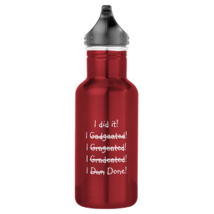 I did it Funny Spelling Graduate Graduation Humour 532 Ml Water Bottle