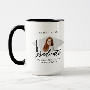 I did it! Graduation Cap Personalized Photo Grad Mug