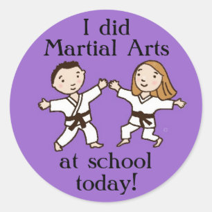 I did Martial Arts at School Today stickers