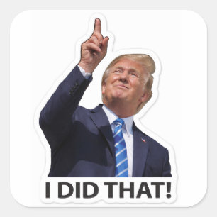 I did that , political humour  square sticker
