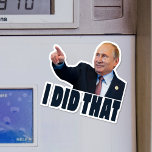 I DID THAT Putin Gas Prices Sticker<br><div class="desc">Vladimir Putin pointing finger "I DID THAT" rising oil prices kiss cut sticker.</div>