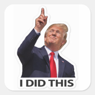 I did this political humour meme square sticker