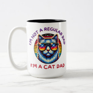I Didn't Choose The Cat Dad Life The Cat Dad Life Two-Tone Coffee Mug