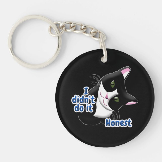 I didn't do it Cat Key Ring (Front)