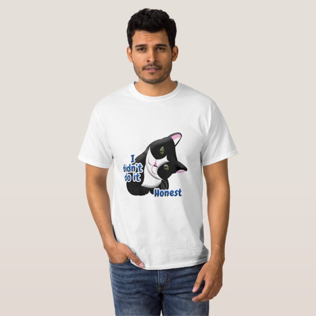 I didn't do it Cat T-Shirt (Front Full)