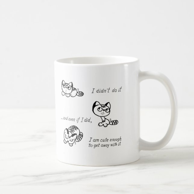"I DIDN'T DO IT" CATS COFFEE MUG (Right)