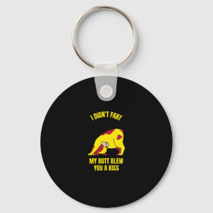 I didn't fart my but blew you a kiss funny bulldog key ring