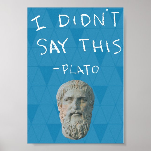 "I Didn't Say This" - Plato Poster (Front)