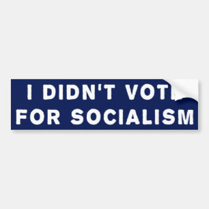 I Didn't Vote For Socialism Bumper Sticker