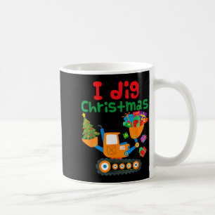I Dig Christmas Excavator Construction Boys Toddle Coffee Mug