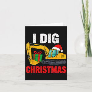 I Dig Christmas Excavator Xmas Pjs Toddler Boys Ki Card