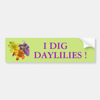 I Dig Daylilies Bumper Sticker