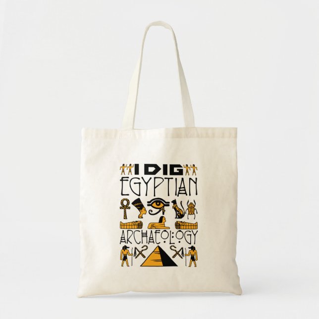 I Dig Egyptian Archaeology Ancient Egypt Lover Tote Bag (Front)
