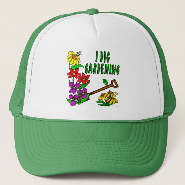 I Dig Gardening Gardener Hat (Front)