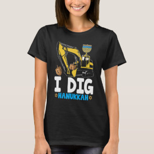 I Dig Hanukkah Excavator Construction Kids Boys Ch T-Shirt