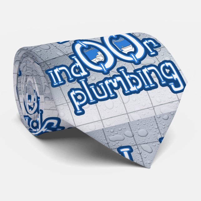 I Dig Indoor Plumbing Tie (Rolled)