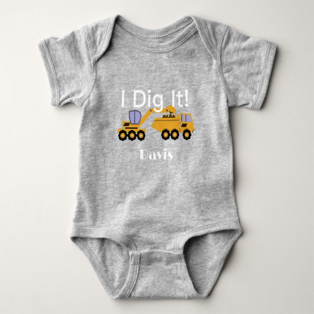 I Dig It Design - Baby Jersey Bodysuit (Front)