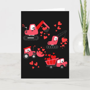I Dig You Construction Trucks Valentine's Day Boys Card