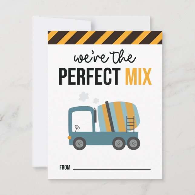 I Dig You Kids Construction Valentine Card (Front)
