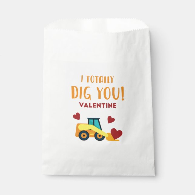 I Dig You - Valentine Construction Favour Bag (Front)