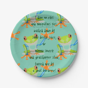 "I DINE ON FLIES!" PAPER PLATE